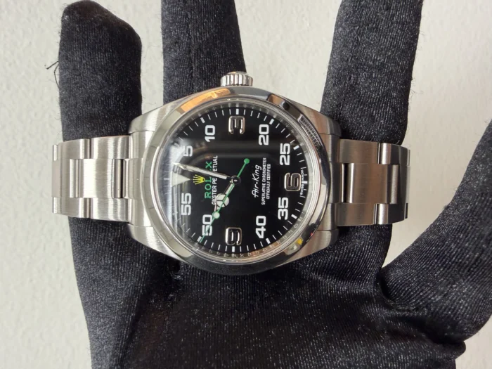 Rolex Airking Black Dial on Oyster Ref. 116900 with New Style Card (White) 2019 - Image 2
