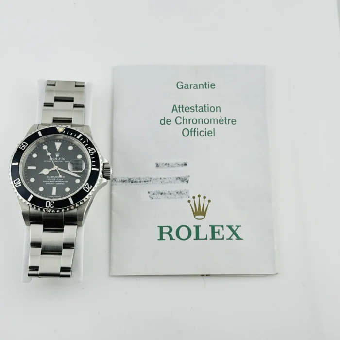 Rolex Submariner Black Dial on Oyster Bracelet Ref. 16610 with Papers 2006 - Image 7