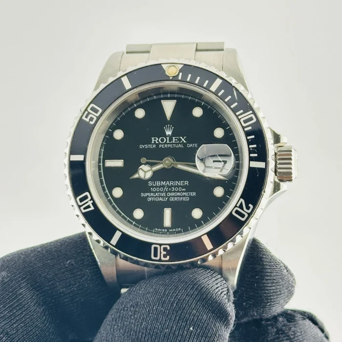 Rolex Submariner Black Dial on Oyster Bracelet Ref. 16610 with Papers 2006 - Image 3