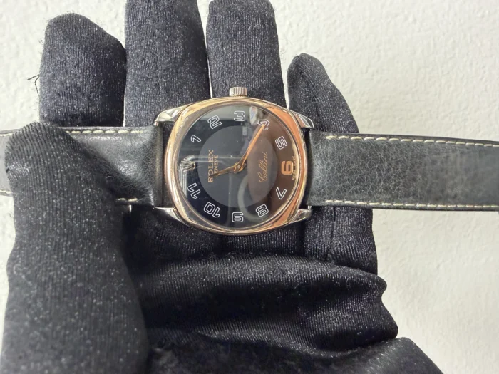 Rolex Cellini Black Dial on AM Leather Ref. 4233/9 with Papers 2005 - Image 1