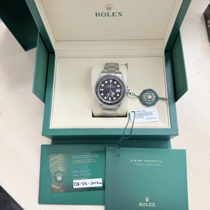 Rolex Rlx Titanium Yacht-Master 42 Black Dial on Oyster Ref. 226627 with Card (New Style Green) 2026 - Image 5