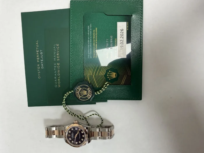 Rolex Datejust Lady Aubergine Diamond Dial on Oyster Ref. 279171 with New Style Card (green) 2026 - Image 6