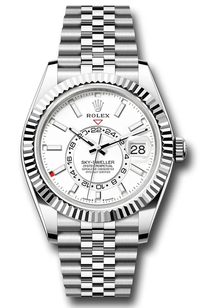 20251972_p2gmx6rulpswc4diqdm9a4k9b3fr.webp Rolex SkyDweller White Index Dial on Jubilee Ref. 336934 with New Style Card (green) 2026 - Image 1