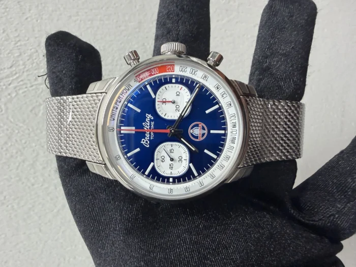 Breitling Top Time Blue Dial on Mesh Steel Ref. AB01763A1C1A1 with Card - Image 2