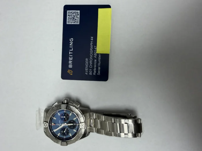 Breitling Avenger B01 Chronograph Blue Dial on Bracelet Ref. AB0147101C1A1 with Card 2026 - Image 7
