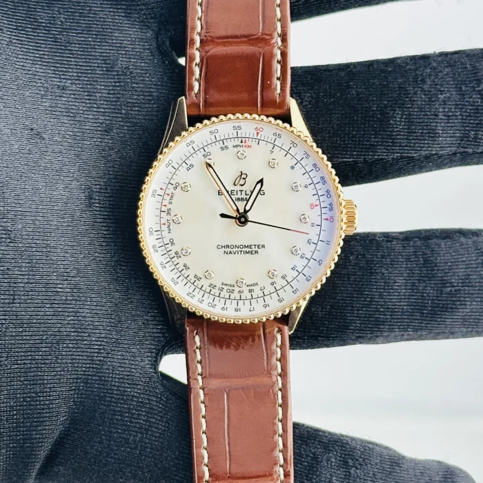 Breitling Navitimer Automatic MOP Dial on Leather Strap Ref. R17327211A1P1 with Card 2025 - Image 2