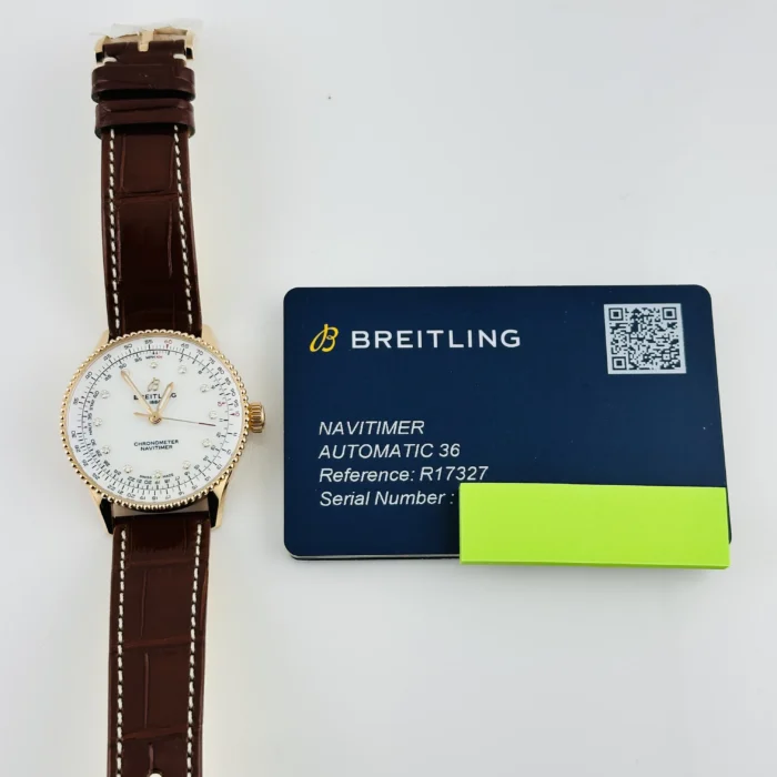 Breitling Navitimer Automatic MOP Dial on Leather Strap Ref. R17327211A1P1 with Card 2025 - Image 8