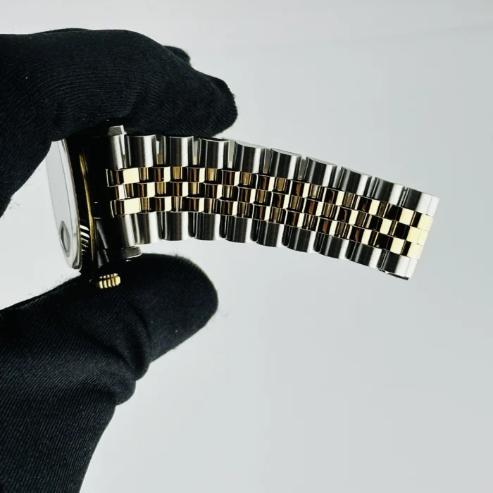 Rolex Datejust Champagne Stick Dial on D-Link Jubilee Ref. 16233 with Papers 1991 - Image 3