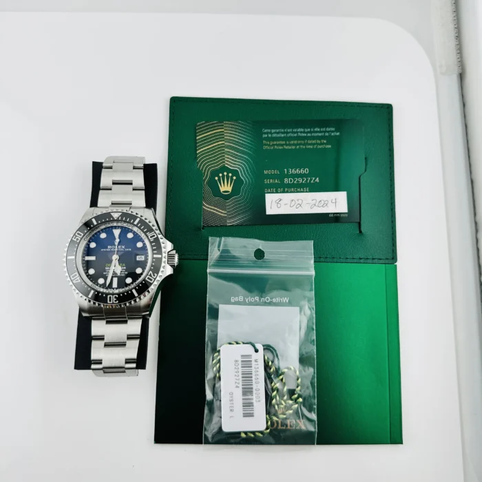 Rolex Sea-Dweller Deepsea James Cameron Blue Dial on Oyster Ref. 136660 with New Style Card (green) 2024 - Image 7