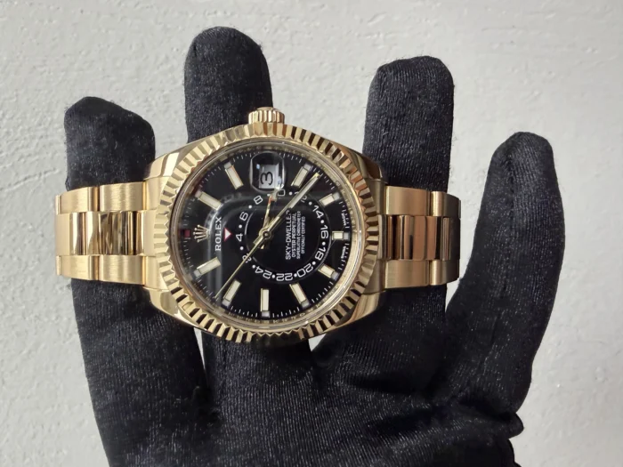 Rolex SkyDweller Black Stick Dial on Oyster Ref. 326938 with New Style Card (green) 2021 - Image 2