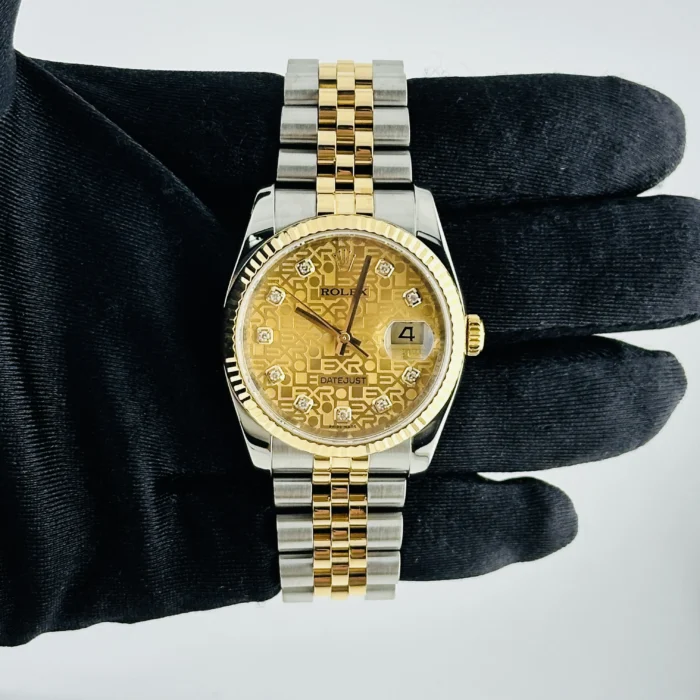 Rolex Datejust Gold Anniversary Diamond Dial Dial on D-Link Jubilee Ref. 116233 with Card (Old Green) 2013 - Image 2