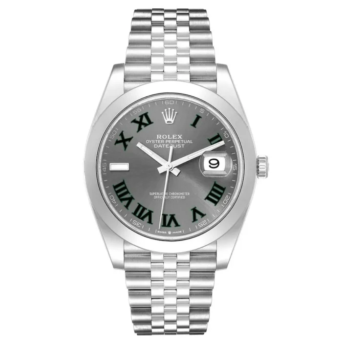 Rolex Datejust Slate Green Roman / Wimbledon Dial on Jubilee Ref. 126300 with Card (New Style White) 2018 - Image 1