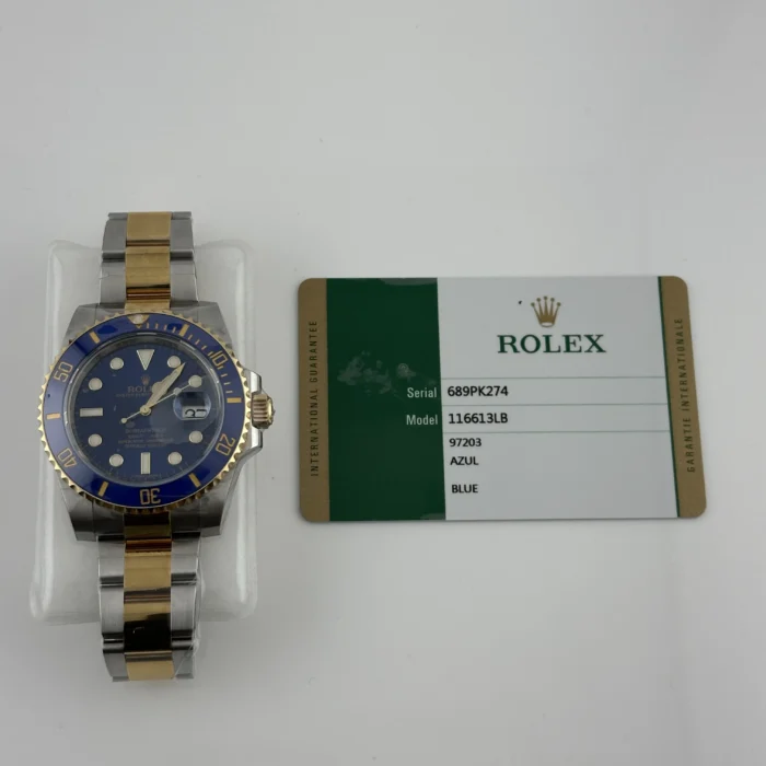 Rolex Submariner Blusey Blue Dial on Oyster Ref. 116613LB with New Style Card (White) 2016 - Image 5