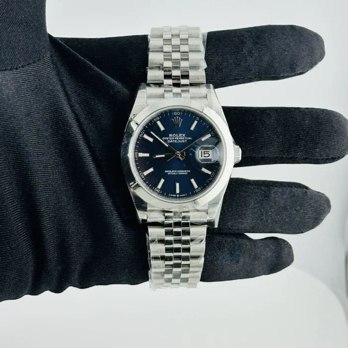 Rolex Datejust Blue Index Dial on Jubilee Ref. 126300 with New Style Card (White) 2019 - Image 2