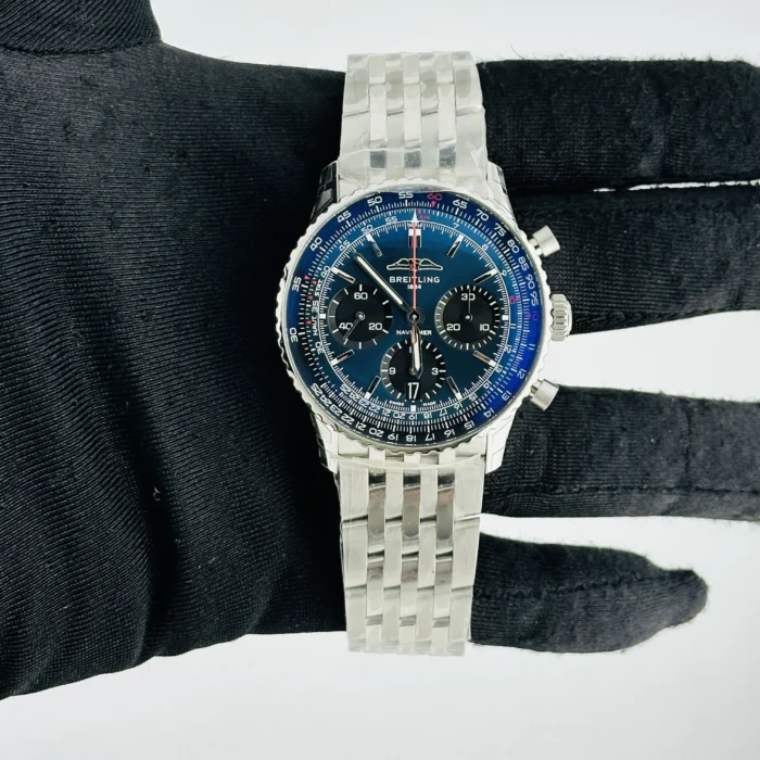 Breitling Navitimer B01 Chronograph Blue Dial on Bracelet Ref. AB0139241C1A1 with Card 2025 - Image 2