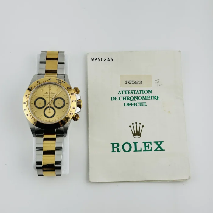 Rolex Daytona Champagne Dial on Oyster Ref. 16523 with Papers 1996 - Image 6