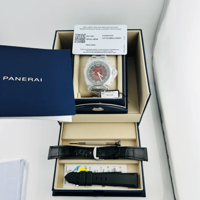 Panerai Luminor Due Burgundy Dial Ref. PAM01539/OP7610 with Card - Image 5