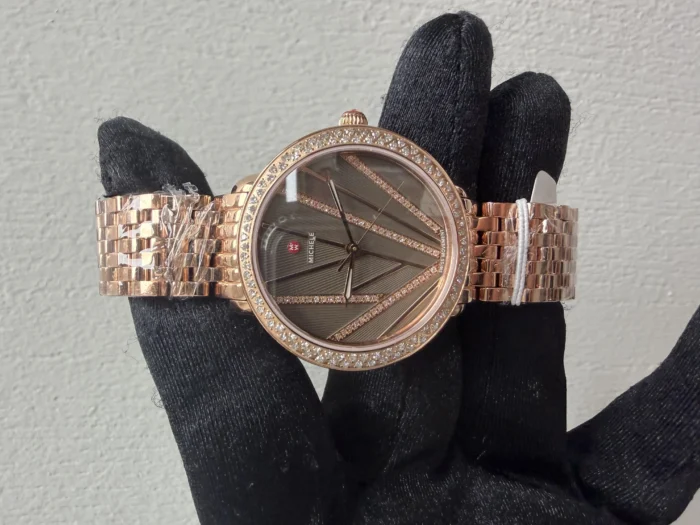 Michele Brown Dial Set with Diamonds Dial Ref. MWW21B000113 with Card - Image 2