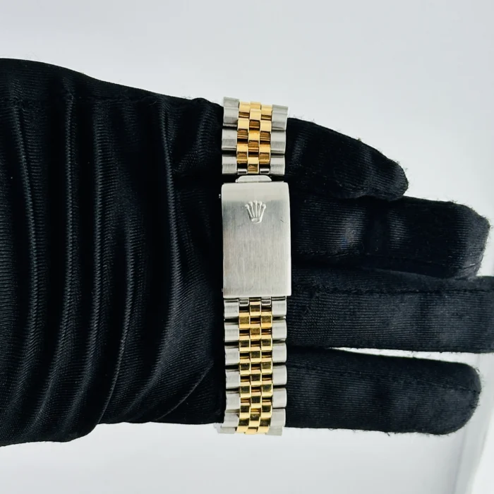 Rolex Datejust Champagne Stick Dial on D-Link Jubilee Ref. 16233 with Papers 2003 - Image 3
