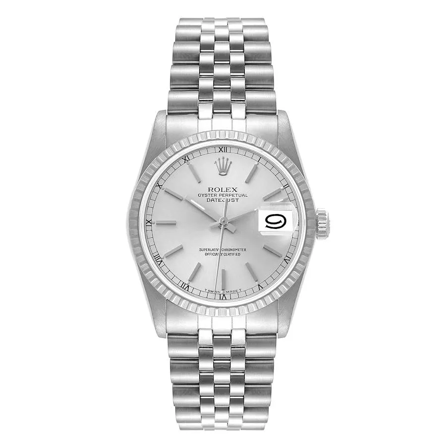 20252052_ixdhee5xqesa9dsqkroiix1pq56b.webp Rolex Datejust Silver Stick Dial on Jubilee Ref. 16220 - Image 1