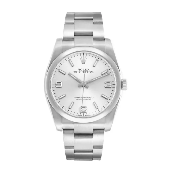 Rolex Oyster Perpetual Silver Dial on Oyster Ref. 116000 with Card (Old Green) 2013 - Image 1