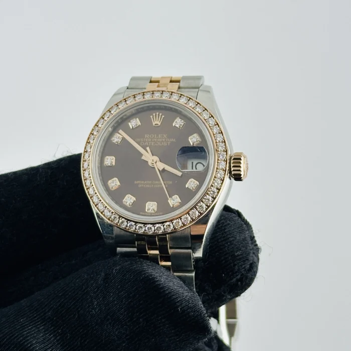 Rolex Datejust Lady Chocolate Diamond Dial on Jubilee Ref. 279381RBR with New Style Card (White) 2018 - Image 3