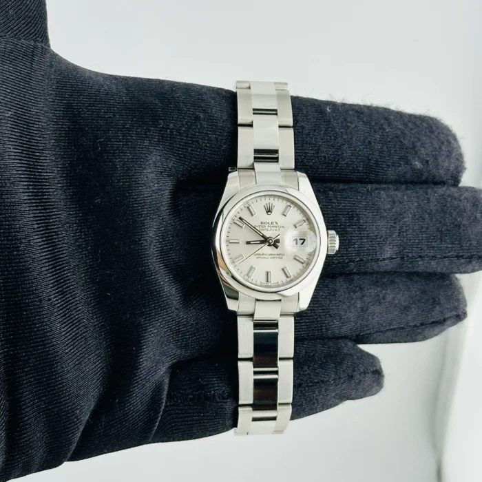 Rolex Datejust Lady Silver Index Dial on Oyster Ref. 179160 with Card (Old Green) 2007 - Image 2