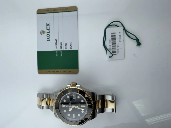 Rolex Sea-Dweller Black Dial on Oyster Ref. 126603 with New Style Card (White) 2020 - Image 6