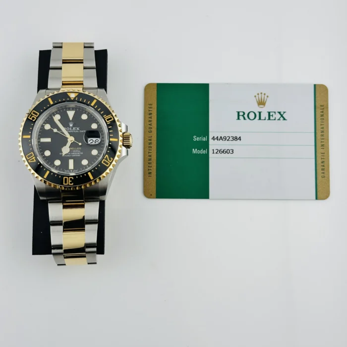 Rolex Sea-Dweller Black Dial on Oyster Ref. 126603 with New Style Card (White) 2019 - Image 6