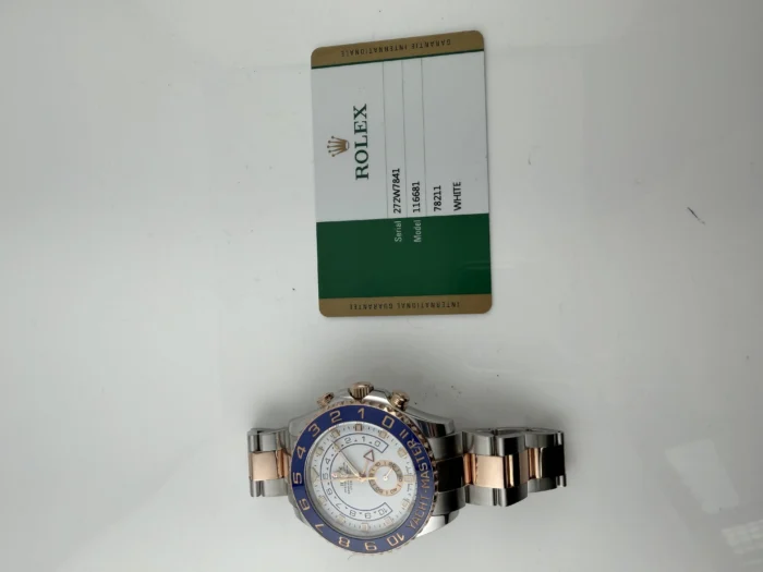 Rolex Yacht-Master II White Dial on Oyster Ref. 116681 with New Style Card (White) 2018 - Image 6