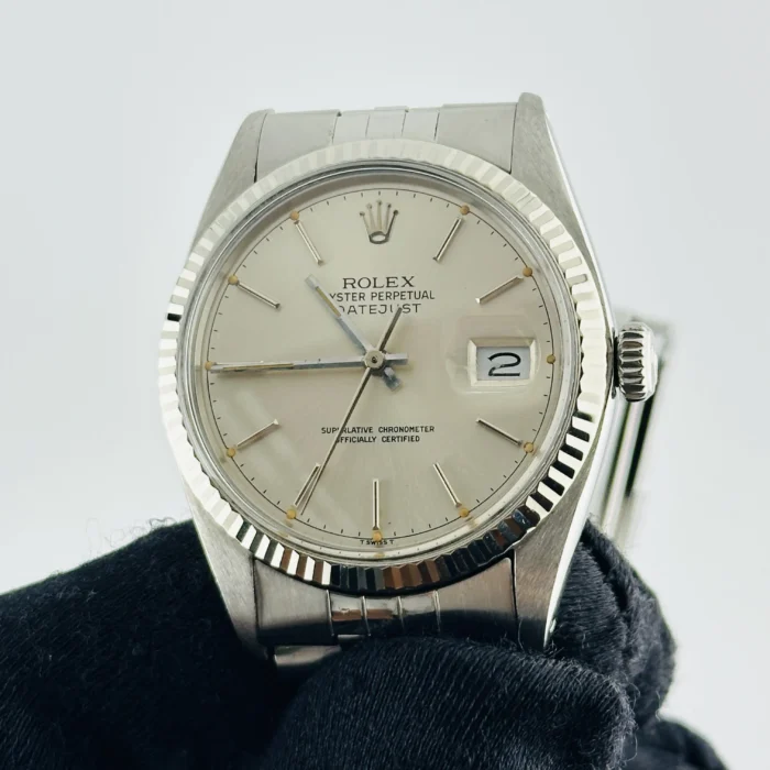 Rolex Datejust Silver Stick Dial on D-Link Jubilee Ref. 16014 - Image 2