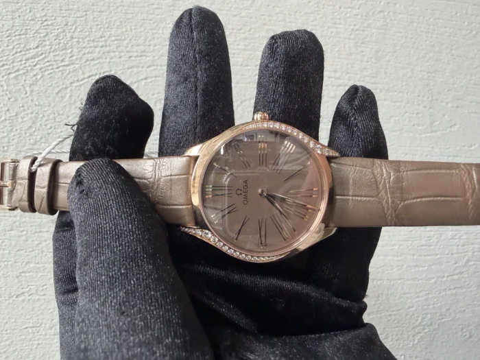 Omega De Ville Brown Dial on Leather Strap Ref. 428.58.36.60.13.001 with Card - Image 2