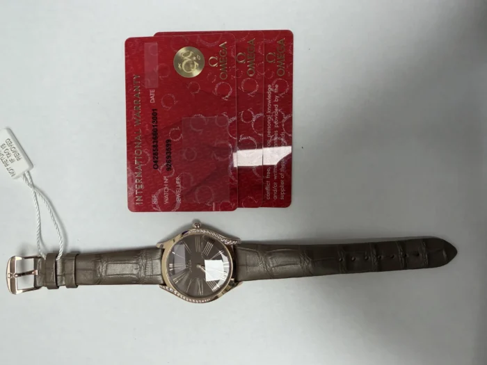 Omega De Ville Brown Dial on Leather Strap Ref. 428.58.36.60.13.001 with Card - Image 4