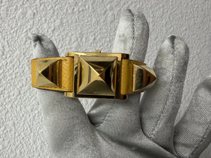 Hermes Medor White Dial on Leather Ref. MEDOR - Image 2
