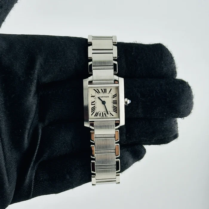 Cartier Tank Francaise White Roman Dial on Stainless Steel Ref. 2384 - Image 2