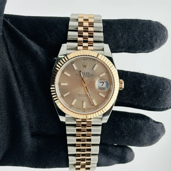 Rolex Datejust 41 Sundust Index Dial on Jubilee Ref. 126331 with New Style Card (White) 2019 - Image 2