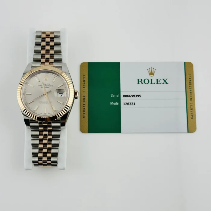Rolex Datejust 41 Sundust Index Dial on Jubilee Ref. 126331 with New Style Card (White) 2019 - Image 7
