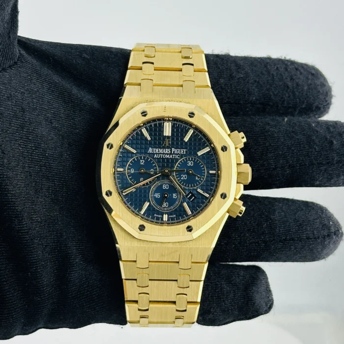 Audemars Piguet Royal Oak Chronograph Blue Dial on Bracelet Ref. 26320BA.OO.1220BA.02 with Papers 2016 - Image 2
