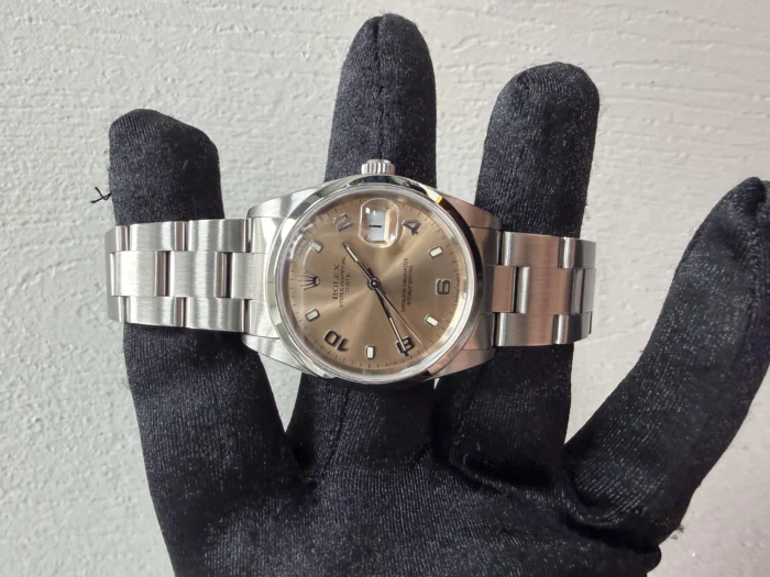 Rolex Oyster Perpetual Date Pink Dial on Oyster Ref. 15200 with Papers 2003 - Image 2