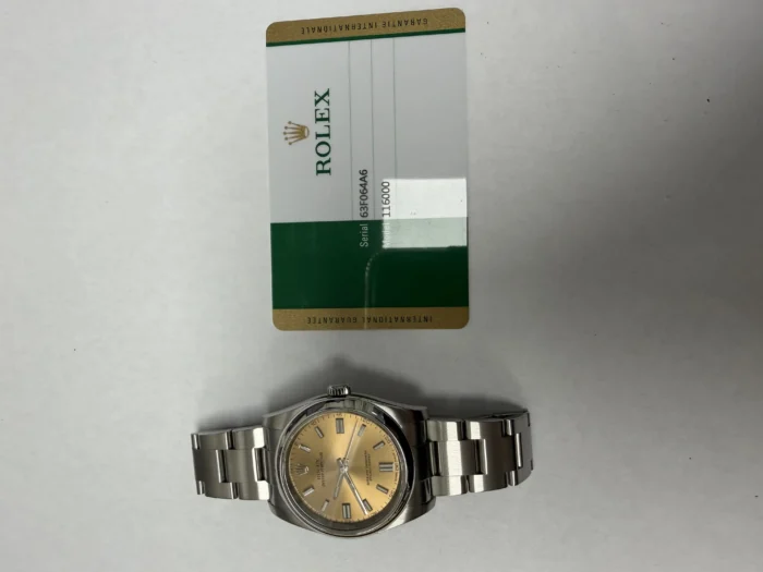 Rolex Oyster Perpetual White Grape Dial on Oyster Ref. 116000 with Card (New Style White) 2020 - Image 5