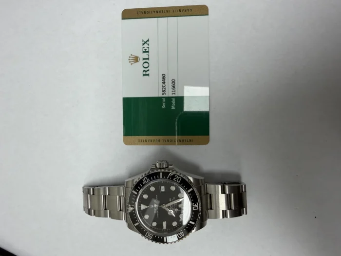 Rolex Sea Dweller Black Dial on Oyster Ref. 116600 with New Style Card (White) 2016 - Image 5