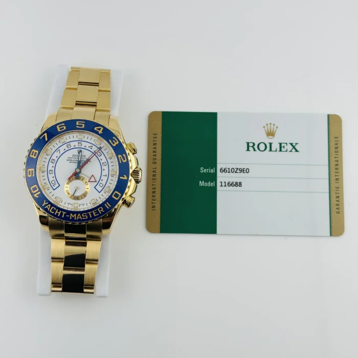 Rolex Yacht-Master II White Dial on Oyster Ref. 116688 with New Style Card (White) 2015 - Image 5