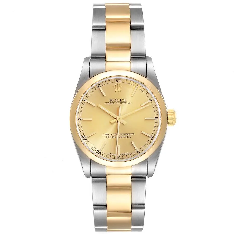 20252184_pcdwvnahlyc2j4kd7f71dpchnnn6.webp Rolex Oyster Perpetual Gold Dial on Oyster Ref. 67483 - Image 1