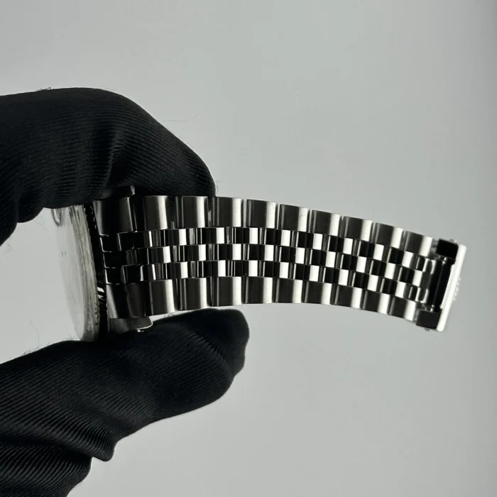 Rolex Datejust Silver Stick Dial on D-Link Jubilee Bracelet Ref. 1601 - Image 4