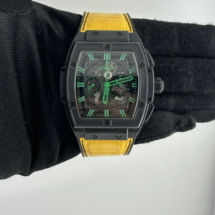 Hublot Spirit of Big Bang B/P Black with Green Markers Dial on Leather/Rubber Ref. 601.CG.0190.LR with Card 2020 - Image 2