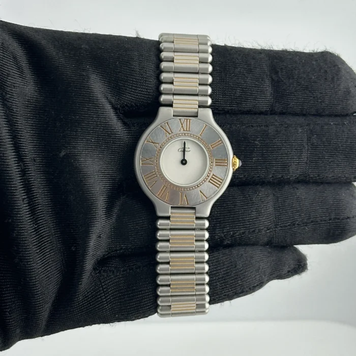 Cartier 21 Must de Cartier White Dial on 2-Tone Bracelet Ref. 1340 - Image 2