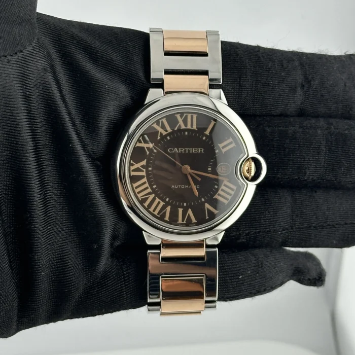 Cartier Ballon Blue Chocolate Brown guilloche Dial Dial Ref. 3001 - Image 2