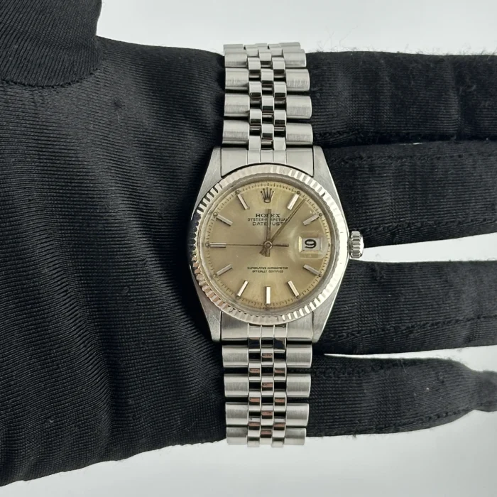 Rolex Datejust Silver Stick Dial on Jubilee Ref. 1603 - Image 2