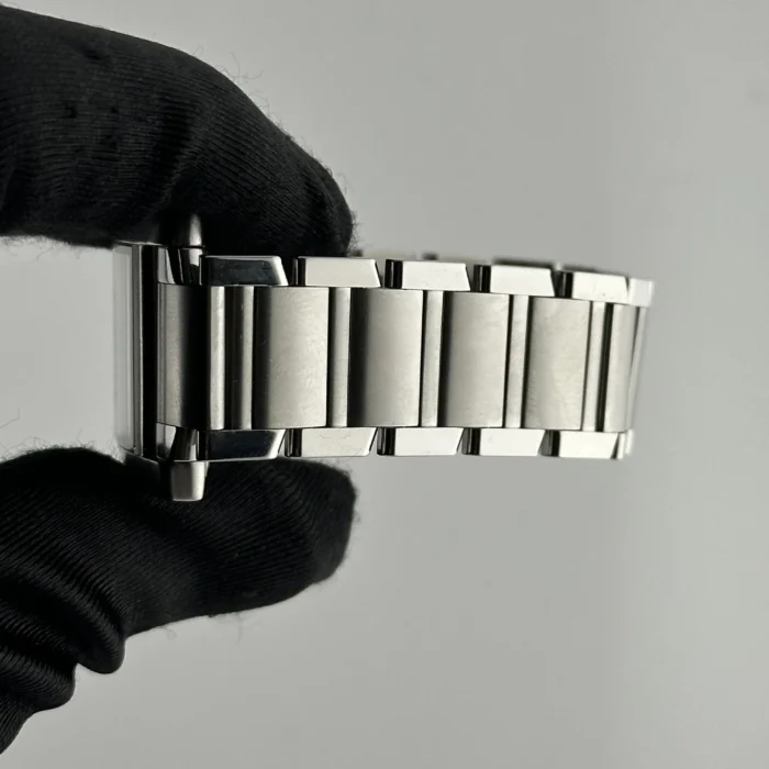 Cartier Tank Francaise Large White Roman Dial on Stainless Steel Bracelet Ref. 2302 - Image 5