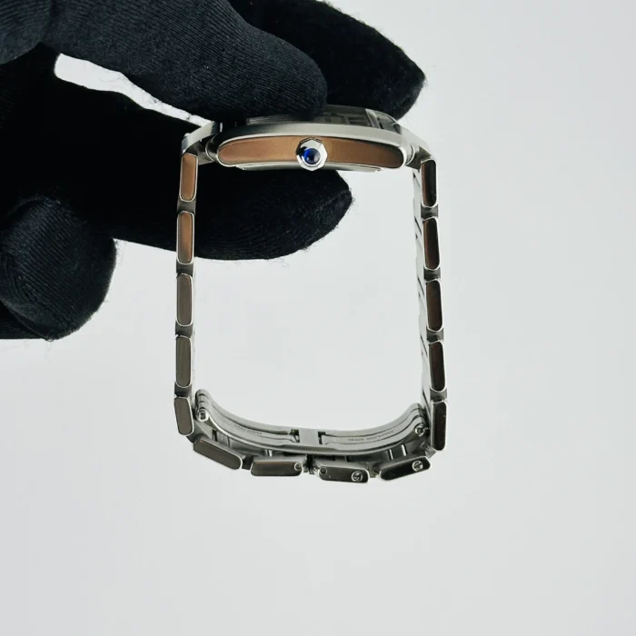 Cartier Tank Francaise Large White Roman Dial on Stainless Steel Bracelet Ref. 2302 - Image 6